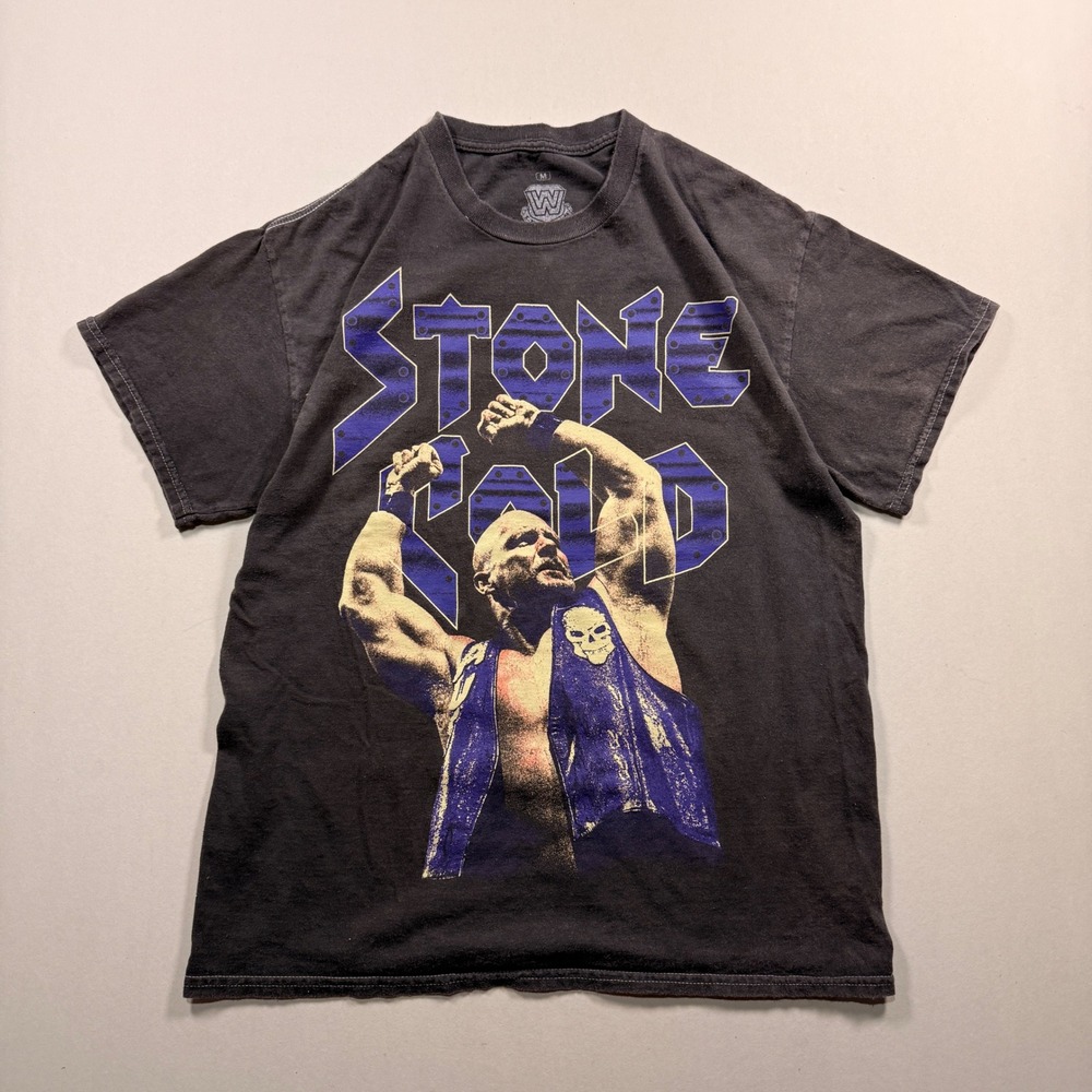 Modern WWE Stone Cold Steve Austin T-Shirt M Black Excellent Austin 3:16 Skull